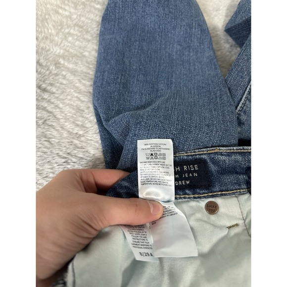Lucky Brand High Rise Mom Jeans Drew Ankle Blue Size 8/29 Distressed - Picture 8 of 9